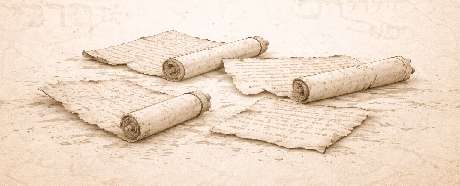 Minimalist parchment illustration for the FAQ page